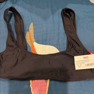 SOLID & STRIPED Black Sports Bra